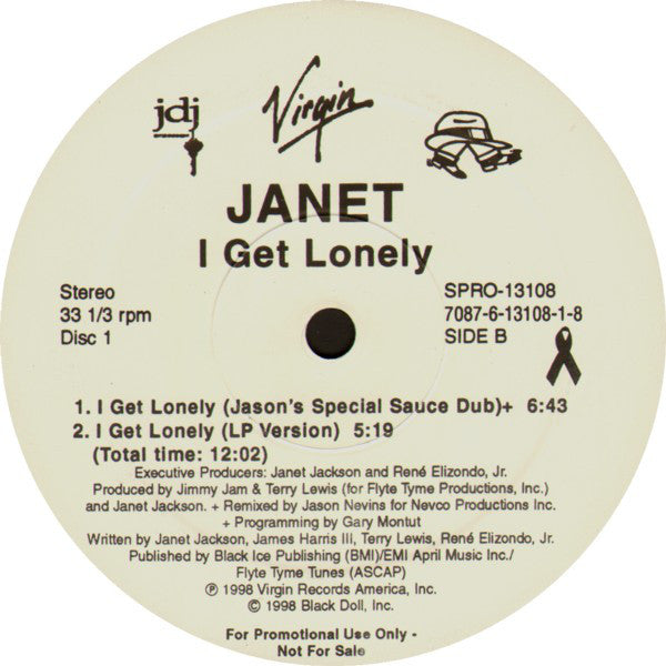 Janet* : I Get Lonely (2x12", Single, Promo)