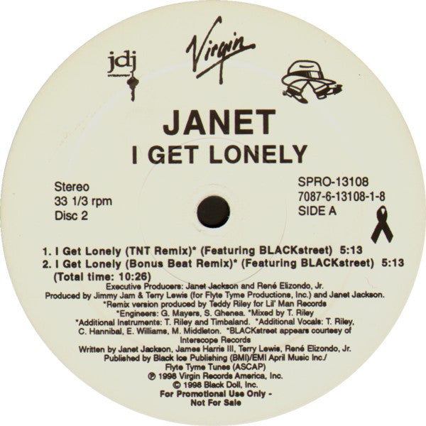 Janet* : I Get Lonely (2x12", Single, Promo)