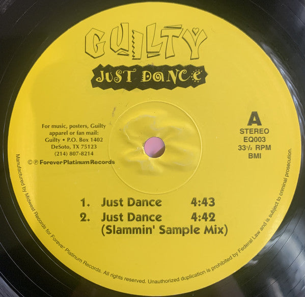 Guilty (2) : Just Dance / Why Are You So Broke? (12", Single)