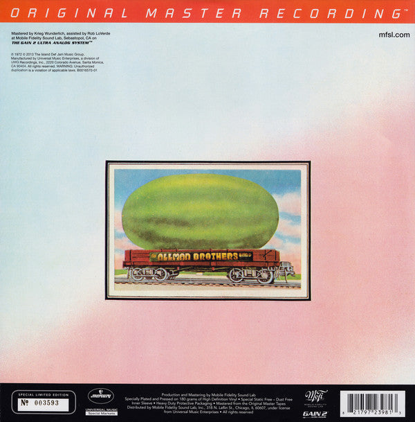 The Allman Brothers Band : Eat A Peach (2xLP, Album, Ltd, Num, RE, RM, 180)