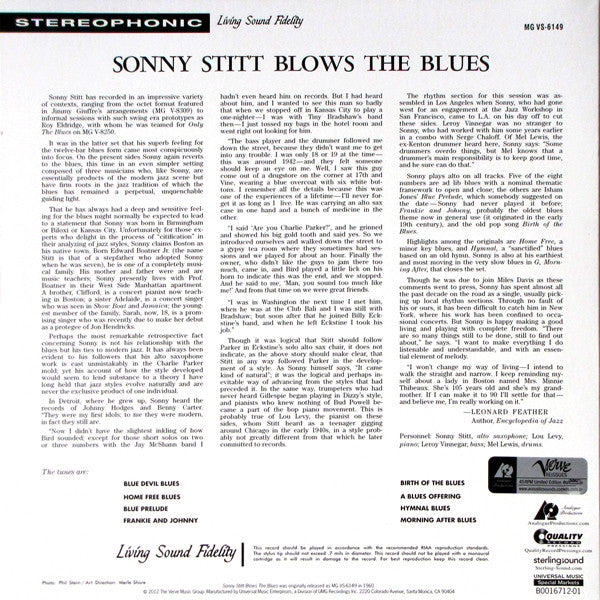 Sonny Stitt : Blows The Blues (2x12", Album, Ltd, Num, RE, 200)
