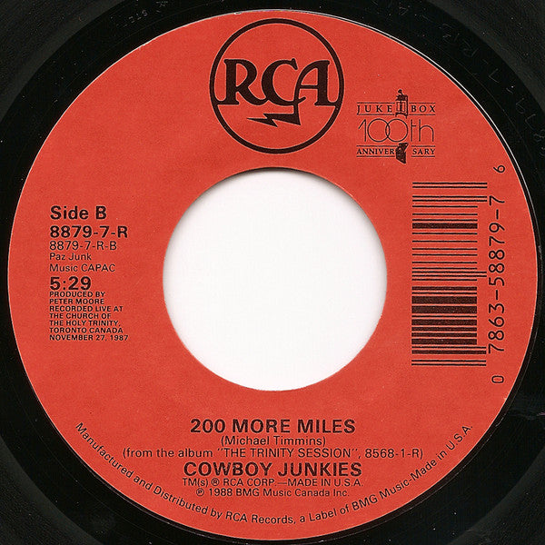 Cowboy Junkies : Sweet Jane (7", Single, Styrene)