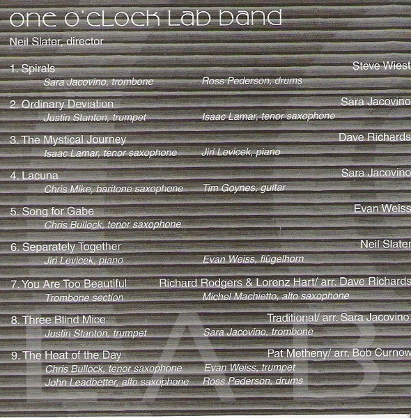1:00 O'Clock Lab Band : Lab 2008 (CD, Album)