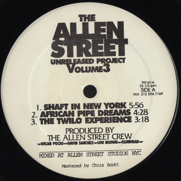 The Allen Street Crew : The Allen Street Unreleased Project Volume 3 (12")
