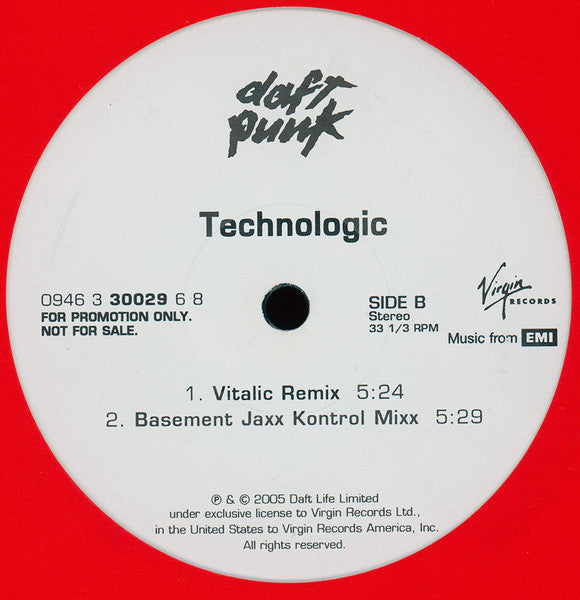 Daft Punk : Technologic (12", Promo)