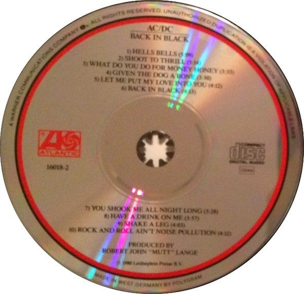 AC/DC : Back In Black (CD, Album, RE)