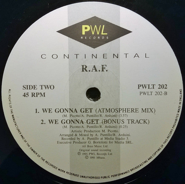 R.A.F. : We Gonna Get (12")