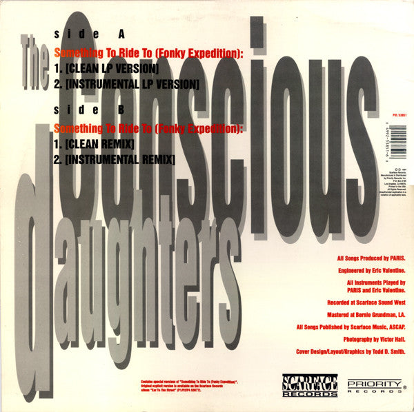 The Conscious Daughters : Something To Ride To (Fonky Expedition) (12", Single)