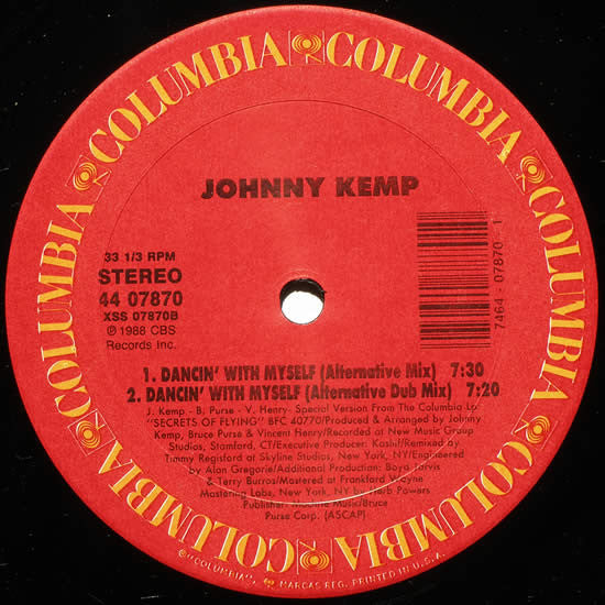 Johnny Kemp : Dancin' With Myself (12")