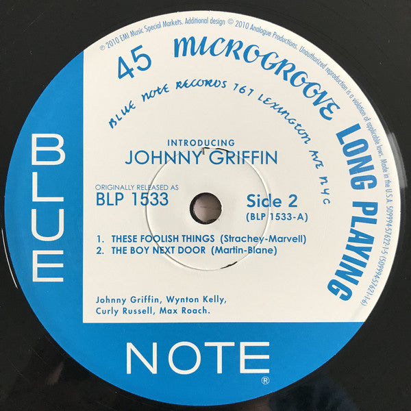 Johnny Griffin : Introducing Johnny Griffin (2x12", Album, Mono, Ltd, Num, RE, 180)