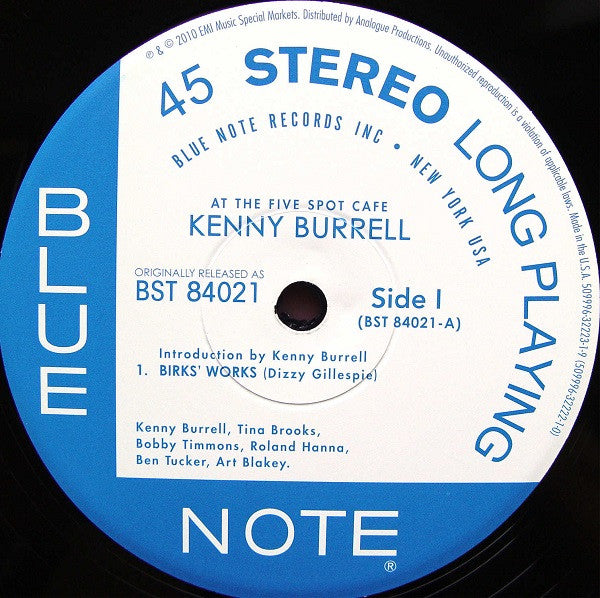 Kenny Burrell With Art Blakey : On View At The Five Spot Cafe (2xLP, Album, Ltd, Num, RE, 180)