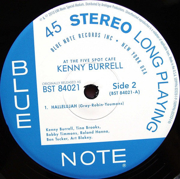 Kenny Burrell With Art Blakey : On View At The Five Spot Cafe (2xLP, Album, Ltd, Num, RE, 180)