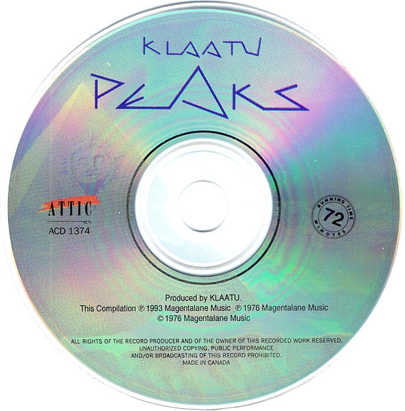 Klaatu : Peaks (CD, Comp, RM)