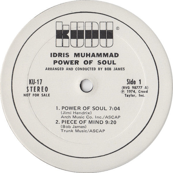 Idris Muhammad : Power Of Soul (LP, Album, Promo)