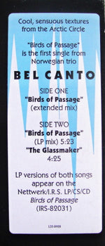 Bel Canto : Birds Of Passage (12", Promo, Glo)