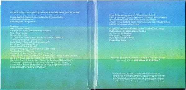 Gram Parsons : Grievous Angel (SACD, Hybrid, Album, Ltd, Num, RM)