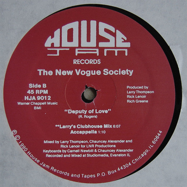 The New Vogue Society : The Deputy Of Love (12")