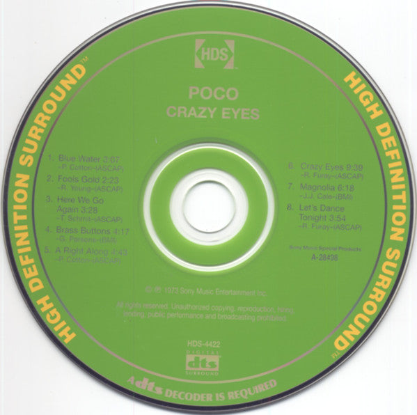 Poco (3) : Crazy Eyes (CD, Album, Multichannel, 5.1)