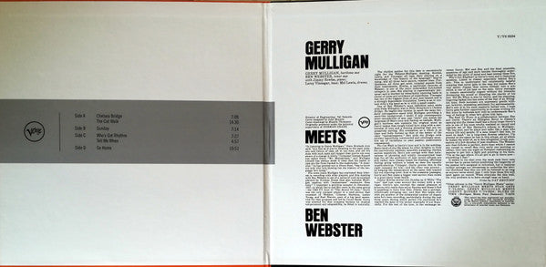 Gerry Mulligan Meets Ben Webster : Gerry Mulligan Meets Ben Webster (2x12", Album, Ltd, Num, RE, RM, 180)