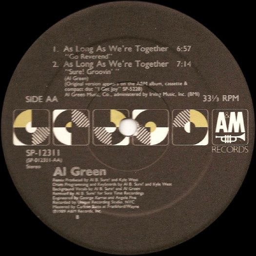 Al Green : As Long As We're Together (12", Single)