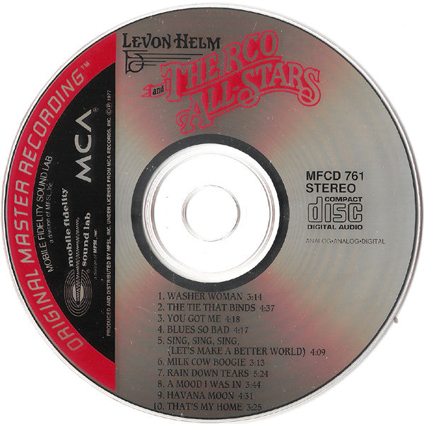Levon Helm And The RCO All-Stars : Levon Helm And The RCO All-Stars (CD, Album, RE)