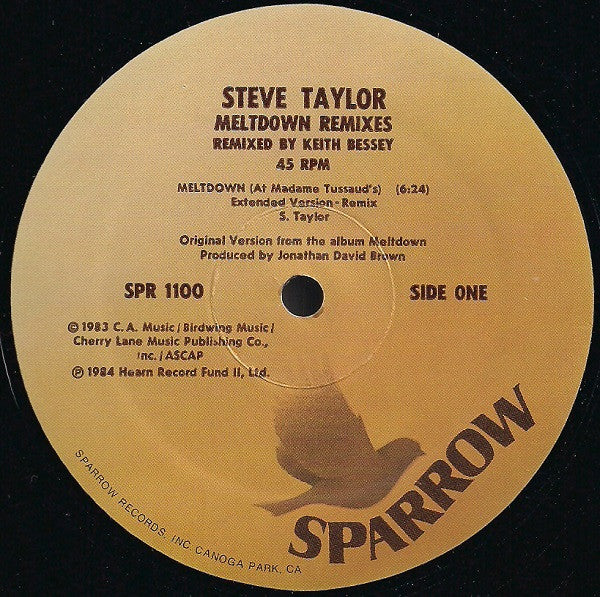 Steve Taylor (2) : Meltdown Remixes (12", Single)