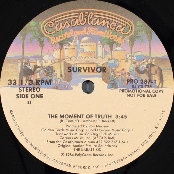 Survivor : The Moment Of Truth (12", Promo)