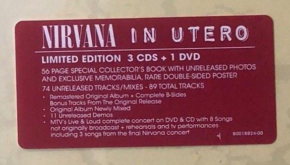 Nirvana : In Utero (Box, Ltd, Num, 20t + CD, Album, RE, RM + CD, Album)