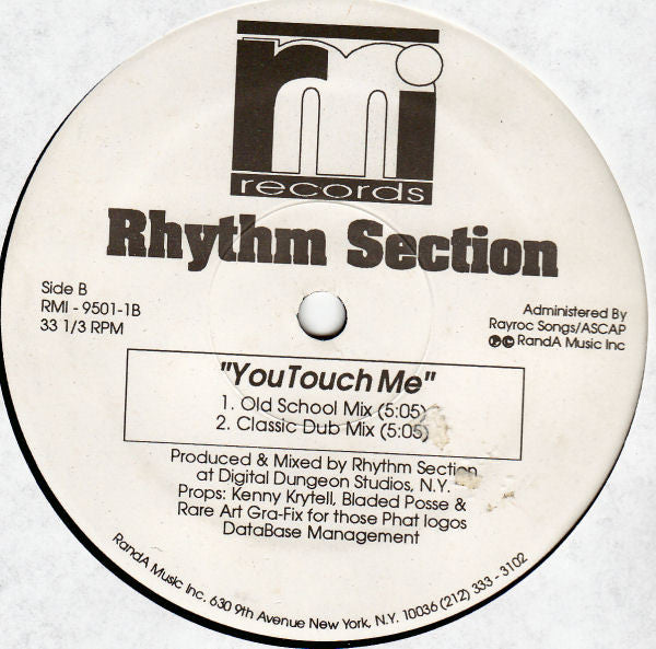 Rhythm Section (4) : Get Up (On Your Feet) (12", Whi)