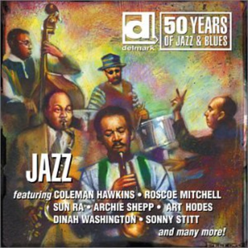 the album cover for Delmark 50 Years Of Jazz & Blues / Various - Delmark-50 Years of Jazz & Blues-Jazz