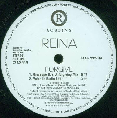 Reina : Forgive (12", Promo)