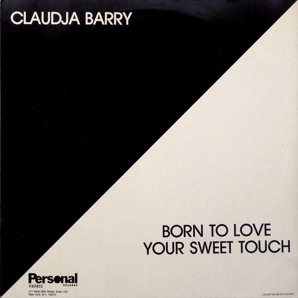 Claudja Barry : Born To Love / Your Sweet Touch (12")