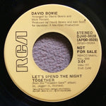 David Bowie : Let's Spend The Night Together (7", Single, Mono, Promo)