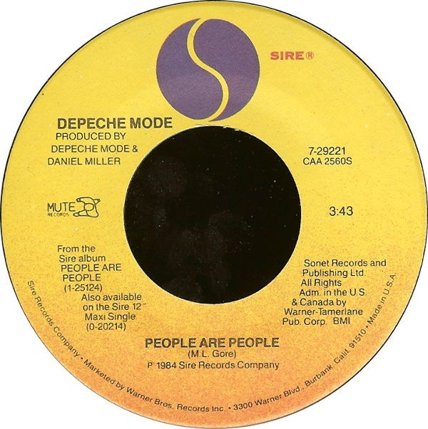 Depeche Mode : People Are People (7", Single, Spe)