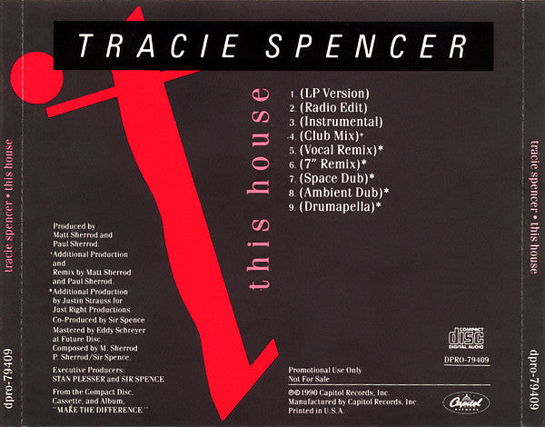 Tracie Spencer : This House (CD, Maxi, Promo)
