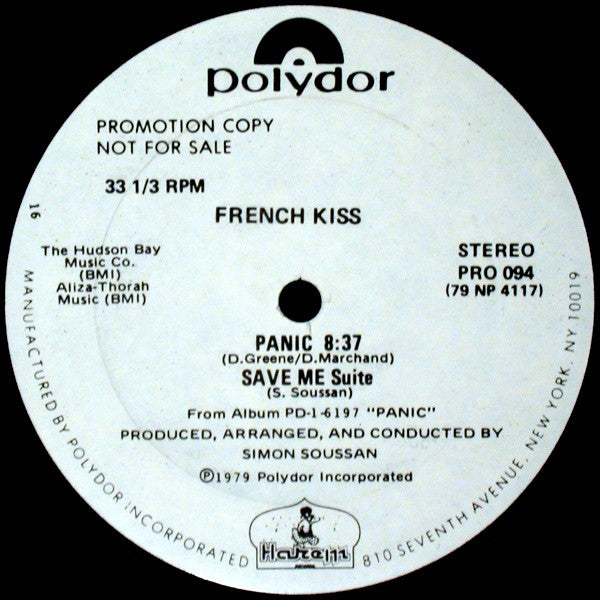 French Kiss (2) : Panic / Save Me (Suite) (12", Promo, Gol)