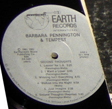 Barbara Pennington (2) & Tempest (28) : Second Thoughts (LP, Album)