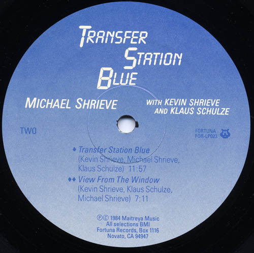 Michael Shrieve With Kevin Shrieve And Klaus Schulze : Transfer Station Blue (LP, Album, RP)