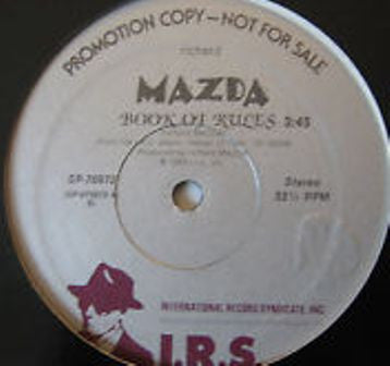 Richard Mazda : Book Of Rules (12", Promo)