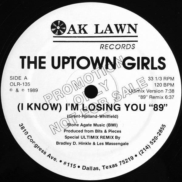 The Uptown Girls : (I Know) I'm Losing You '89 (12", Promo)