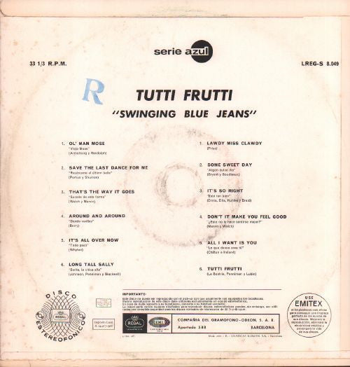 The Swinging Blue Jeans : Tutti Frutti(LP)