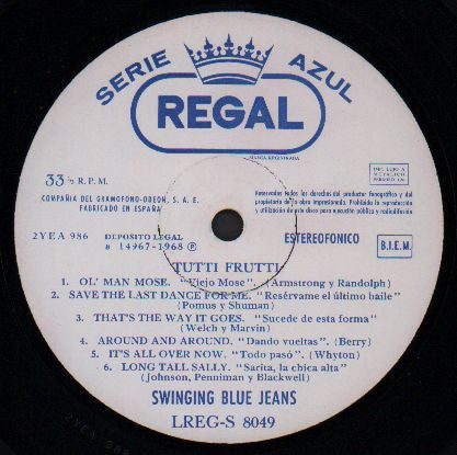 The Swinging Blue Jeans : Tutti Frutti(LP)