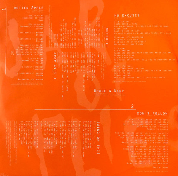 Alice In Chains : Jar Of Flies / Sap (12", EP, Ora + 12", S/Sided, EP, Etch, Blu + Comp,)