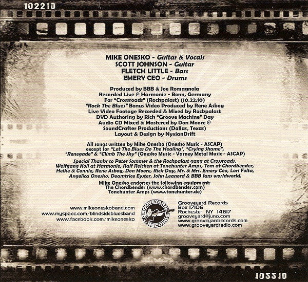 Blindside Blues Band : Live At The Crossroads (DVD-V, Album + CD, Album)