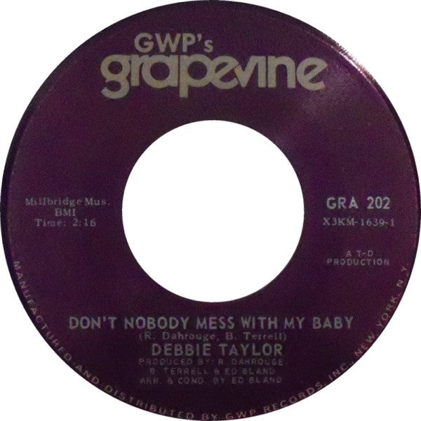 Debbie Taylor : Don't Nobody Mess With My Baby (7")