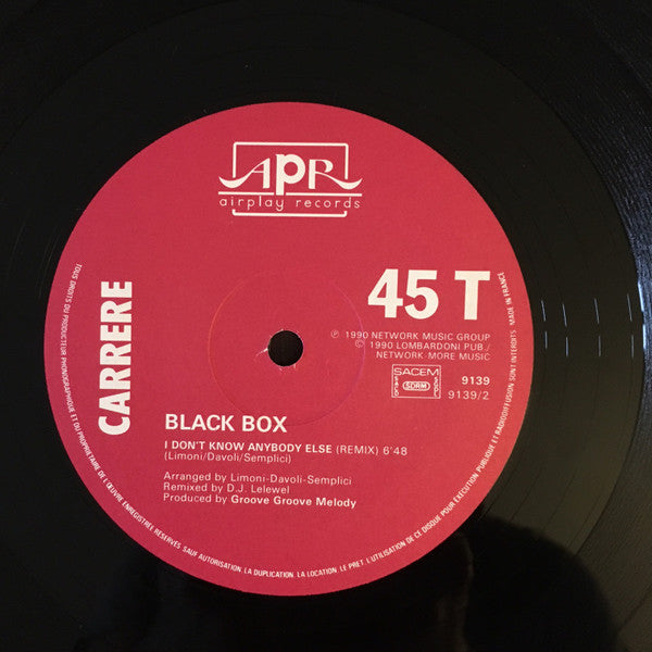 Black Box : I Don't Know Anybody Else (Megaremix) (12", Maxi)