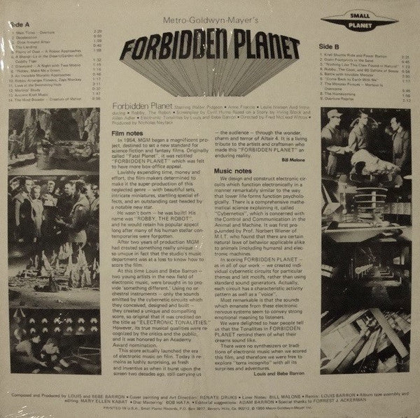 Louis And Bebe Barron : Forbidden Planet (LP, Album, RE)