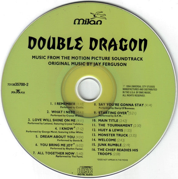Various : Double Dragon (Music From The Motion Picture Soundtrack) (CD, Comp)