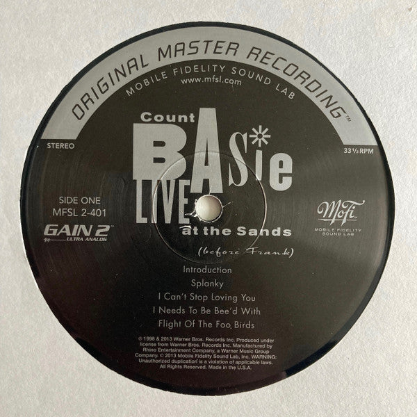 Count Basie : Live At The Sands (Before Frank) (2xLP, Ltd, Num, RM, 180)