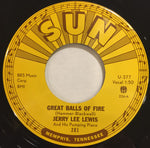 Jerry Lee Lewis And His Pumping Piano* : Great Balls Of Fire (7", Single, RE)